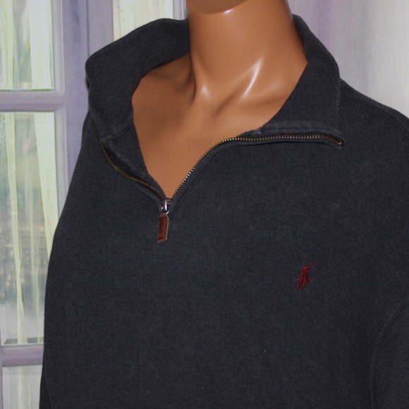 FINAL SALE Men's Polo Ralph Lauren Grey Pullover - Picture 2 of 4